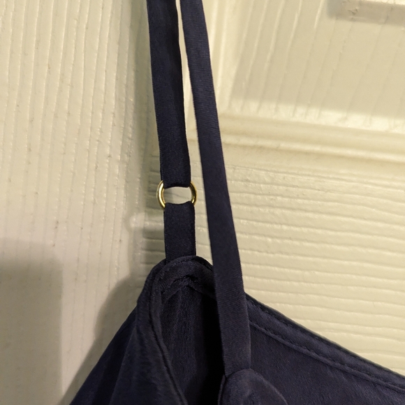 Lilly Pulitzer Sunset Silk Tank Top Large Navy Blue - Picture 5 of 6